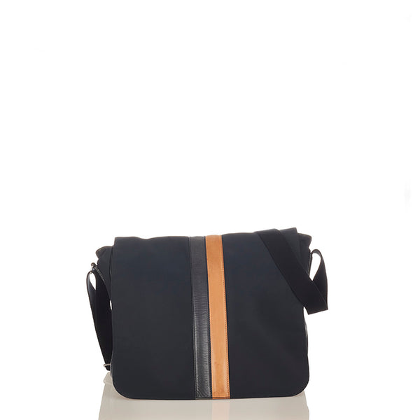 トッズ ショルダーバッグ ネイビー ナイロン レザー メンズ TOD’S 【中古】