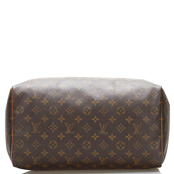 ルイ ヴィトン モノグラム スピーディ35 ハンドバッグ M41524 ブラウン PVC レザー レディース LOUIS VUITTON 【中古】