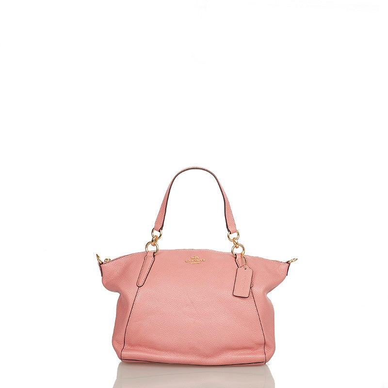 コーチ ウィズフローラル ショルダーバッグ F31077 ピンク レザー レディース COACH 【中古】