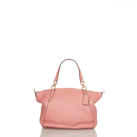 コーチ ウィズフローラル ショルダーバッグ F31077 ピンク レザー レディース COACH 【中古】