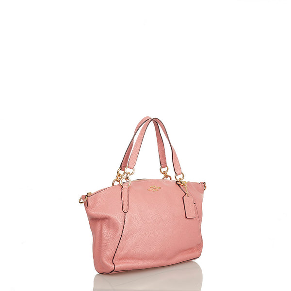 コーチ ウィズフローラル ショルダーバッグ F31077 ピンク レザー レディース COACH 【中古】