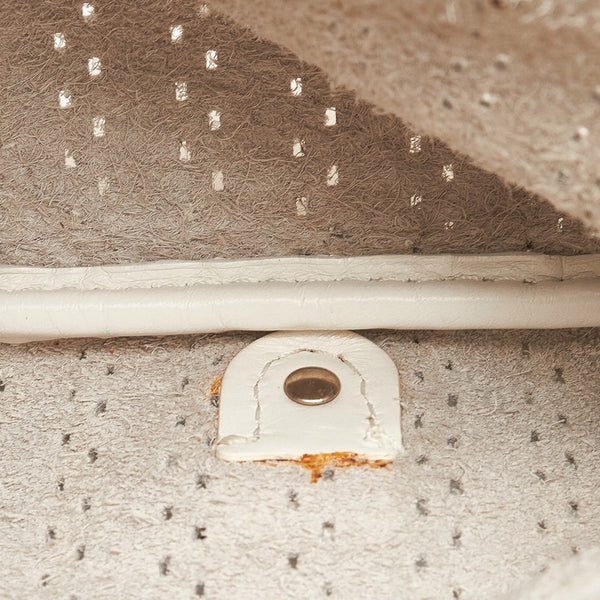 クロエ パンチング ショルダーバッグ ホワイト レザー レディース Chloe 【中古】