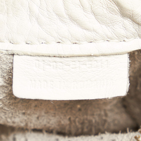 クロエ パンチング ショルダーバッグ ホワイト レザー レディース Chloe 【中古】