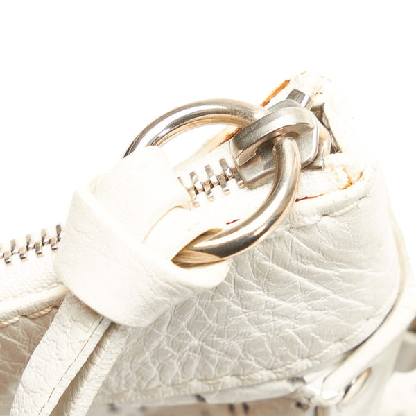 クロエ パンチング ショルダーバッグ ホワイト レザー レディース Chloe 【中古】