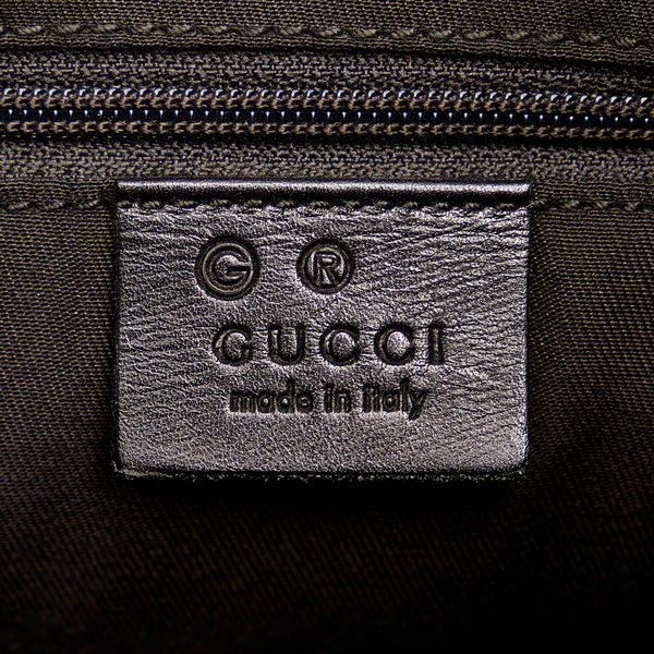 グッチ GGキャンバス ワンショルダーバッグ 143746 ブラック キャンバス レザー レディース GUCCI 【中古】