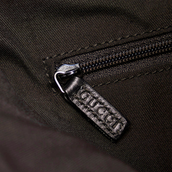 グッチ GGキャンバス ワンショルダーバッグ 143746 ブラック キャンバス レザー レディース GUCCI 【中古】