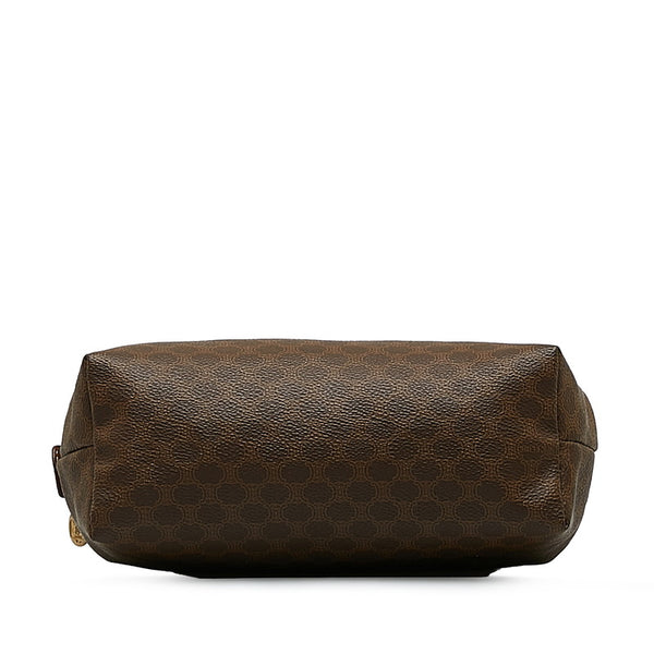 セリーヌ マカダム クラッチバッグ ポーチ ブラウン PVC レディース CELINE 【中古】