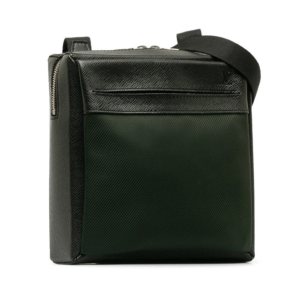 ルイ ヴィトン タイガ サヤン 斜め掛け ショルダーバッグ M30902 ノワール ブラック レザー ナイロン レディース LOUIS VUITTON 【中古】