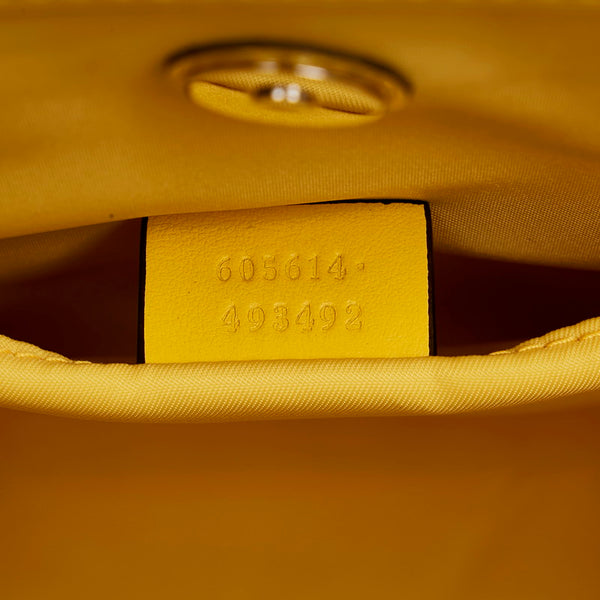 グッチ ヒグチユウコ 日本限定 チルドレンズ トートバッグ 605614 ホワイト イエロー キャンバス エナメル レディース GUCCI 【中古】