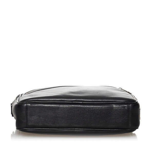 ドルチェアンドガッバーナ ブラック レザー ハンドバッグ メンズ DOLCE&GABBANA 【中古】