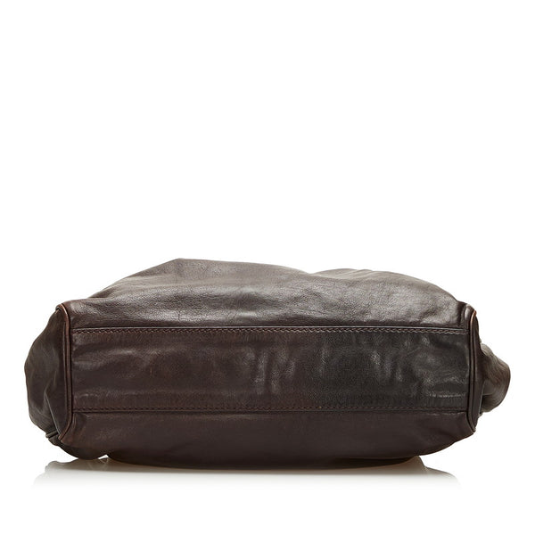 グッチ スーキー ハンドバッグ 211944 ブラウン レザー レディース GUCCI 【中古】