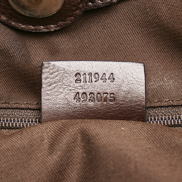 グッチ スーキー ハンドバッグ 211944 ブラウン レザー レディース GUCCI 【中古】