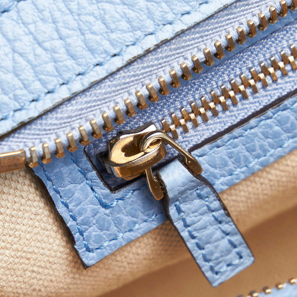 グッチ スイング ハンドバッグ ショルダーバッグ 2WAY 368827 水色 レザー レディース GUCCI 【中古】