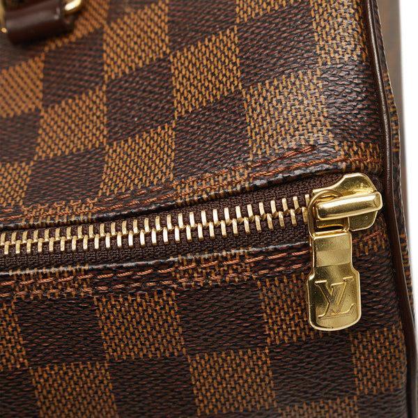 ルイ ヴィトン ダミエ パピヨン30 ハンドバッグ N51303 ブラウン PVC レザー レディース LOUIS VUITTON 【中古】