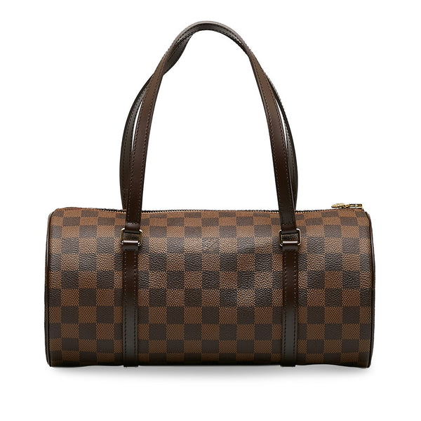 ルイ ヴィトン ダミエ パピヨン30 ハンドバッグ N51303 ブラウン PVC レザー レディース LOUIS VUITTON 【中古】