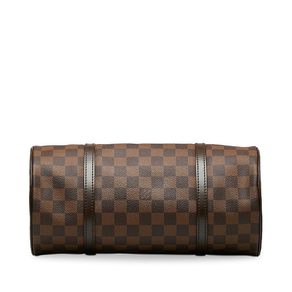 ルイ ヴィトン ダミエ パピヨン30 ハンドバッグ N51303 ブラウン PVC レザー レディース LOUIS VUITTON 【中古】