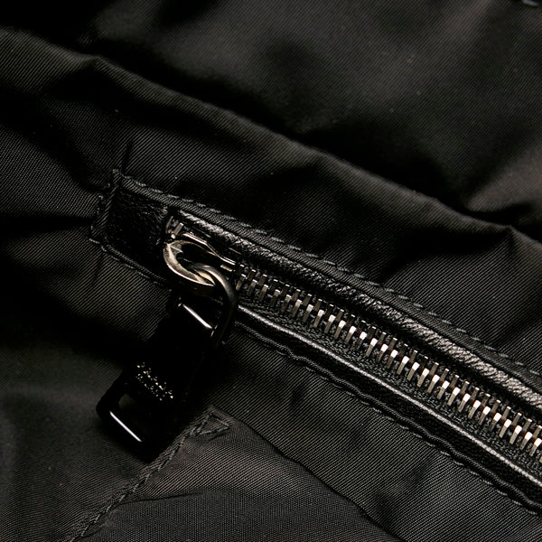 プラダ テスート  ハンドバッグ ショルダーバッグ 2WAY ネイビー ブラック ナイロン レザー レディース PRADA 【中古】