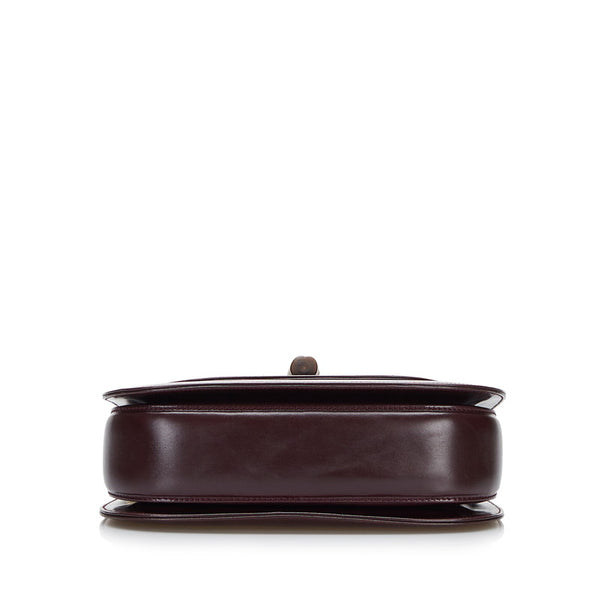 グッチ バンブー ハングバッグ ショルダーバッグ 2WAY 000 1364 ワインレッド ブラウン レザー レディース GUCCI 【中古】