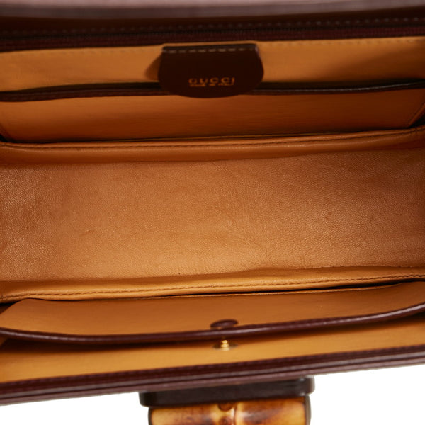 グッチ バンブー ハングバッグ ショルダーバッグ 2WAY 000 1364 ワインレッド ブラウン レザー レディース GUCCI 【中古】