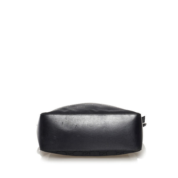 グッチ GGナイロン ワンショルダーバッグ 001 3766 ブラック ナイロン レザー レディース GUCCI 【中古】