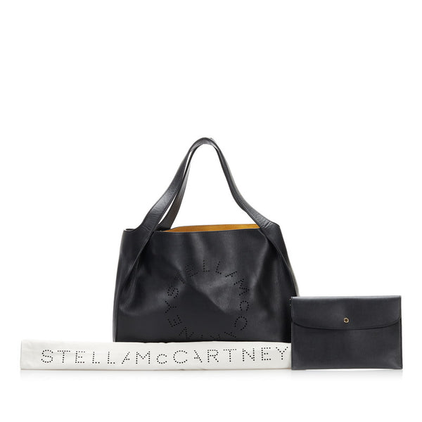 ステラマッカートニー パンチングロゴ トートバッグ ハンドバッグ 502793 ブラック ポリエステル レディース Stella McCartney 【中古】