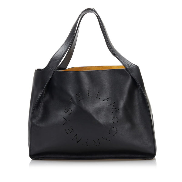 ステラマッカートニー パンチングロゴ トートバッグ ハンドバッグ 502793 ブラック ポリエステル レディース Stella McCartney 【中古】