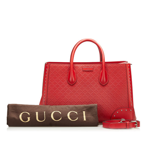 グッチ ディアマンテ ハンドバッグ ショルダーバッグ 2WAY 354225 レッド レザー レディース GUCCI 【中古】
