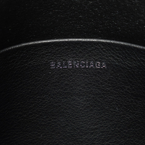 バレンシアガ ロゴ エブリデイ カメラバッグ 斜め掛け ショルダーバッグ 489812 ブラック レザー レディース BALENCIAGA 【中古】