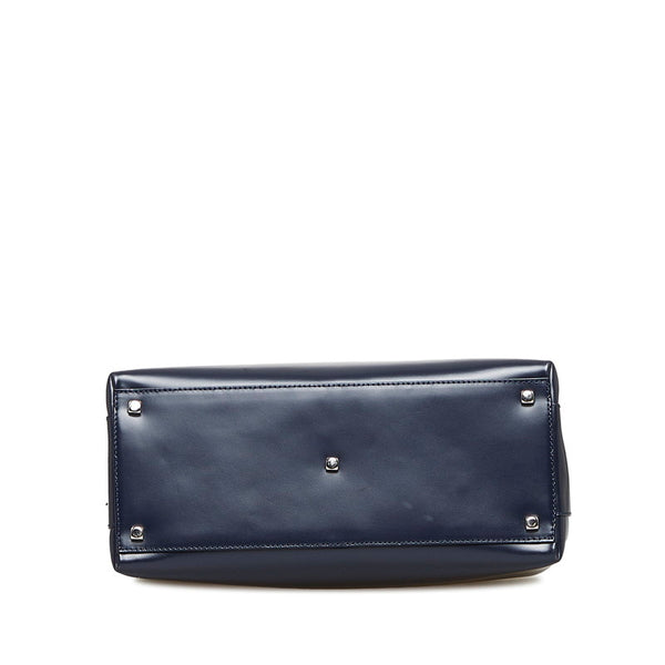 サルヴァトーレフェラガモ ガンチーニ ハンドバッグ ショルダーバッグ 2WAY AQ-21 0167 ネイビー レザー レディース Salvatore Ferragamo 【中古】