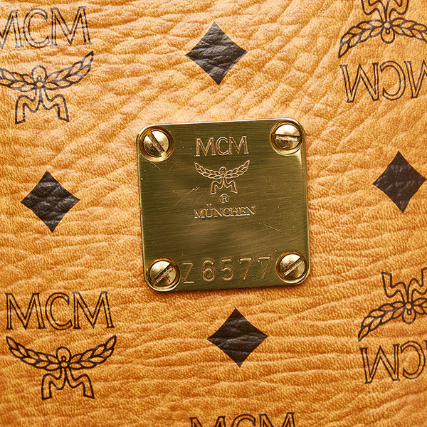 エム シー エム ヴィセトス ブラウン PVC セカンドバッグ メンズ MCM 【中古】