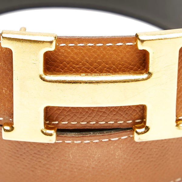 エルメス リバーシブル ブラウン ブラック レザー ベルト レディース HERMES □A刻印 【中古】