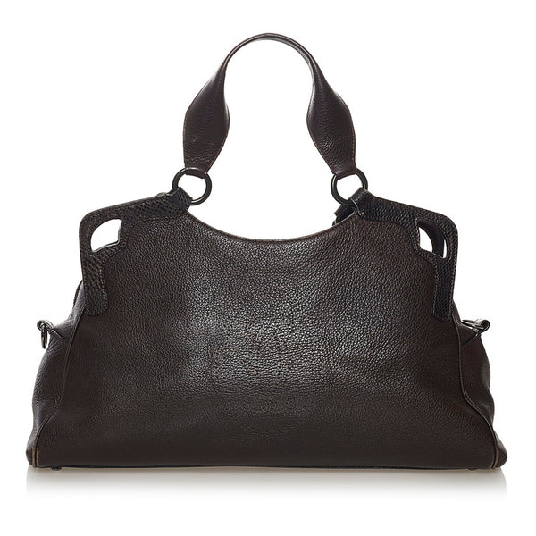 カルティエ マルチェロ ハンドバッグ ショルダーバッグ 2WAY ブラウン レザー レディース CARTIER 【中古】