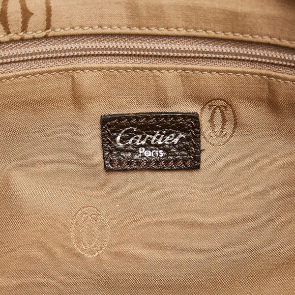 カルティエ マルチェロ ハンドバッグ ショルダーバッグ 2WAY ブラウン レザー レディース CARTIER 【中古】