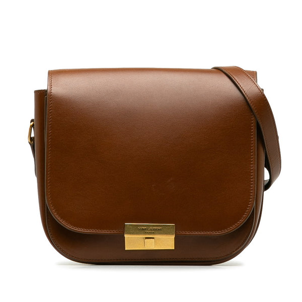 サンローラン アンティークゴールド金具 斜め掛け ショルダーバッグ 532985 ブラウン レザー レディース SAINT LAURENT 【中古】