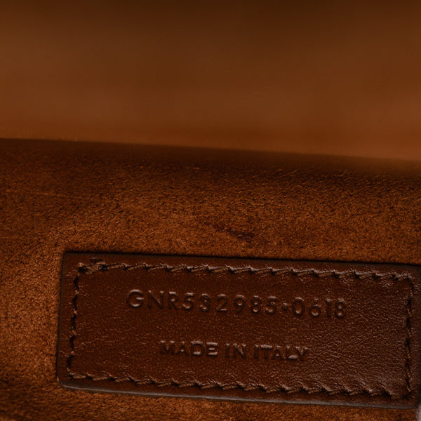 サンローラン アンティークゴールド金具 斜め掛け ショルダーバッグ 532985 ブラウン レザー レディース SAINT LAURENT 【中古】