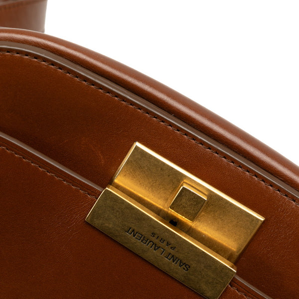 サンローラン アンティークゴールド金具 斜め掛け ショルダーバッグ 532985 ブラウン レザー レディース SAINT LAURENT 【中古】