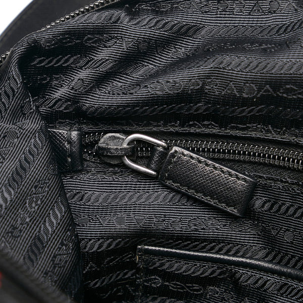 プラダ テスート トートバッグ ショルダーバッグ 2WAY ブラック レッド ホワイト ナイロン レディース PRADA 【中古】