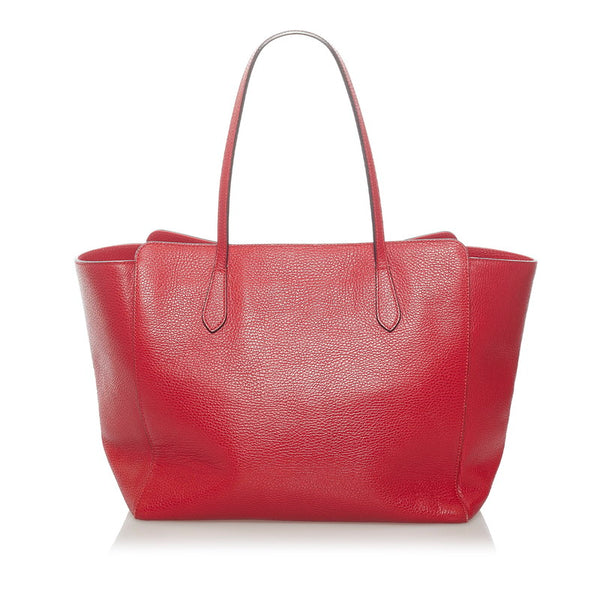 グッチ スウィング ラージ トートバッグ 354397 レッド レザー レディース GUCCI 【中古】