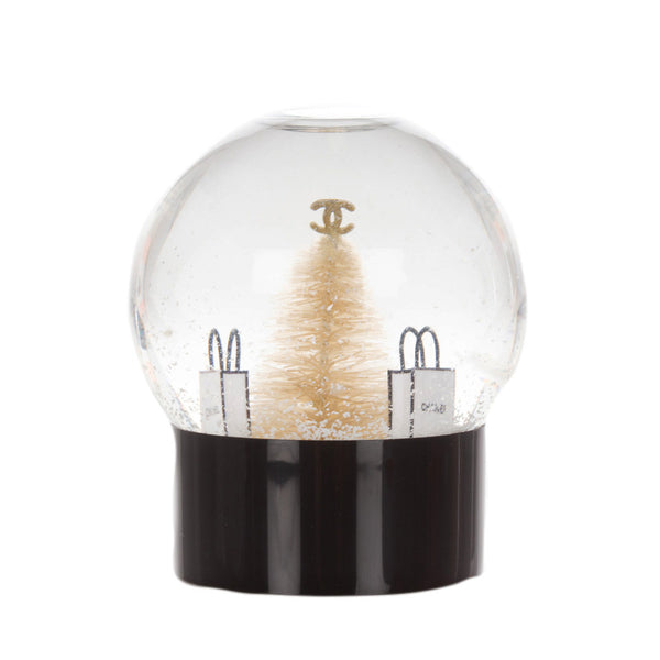 シャネル ショッパーモチーフ ノベルティ 2012年 クリア ブラック  ガラス プラスチック スノードーム レディース CHANEL 【中古】