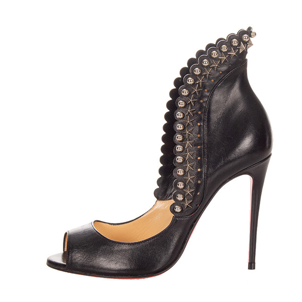 クリスチャンルブタン スタッズ パンプス ブラック レザー レディース Christian Louboutin 【中古】