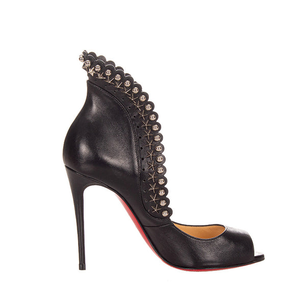 クリスチャンルブタン スタッズ パンプス ブラック レザー レディース Christian Louboutin 【中古】