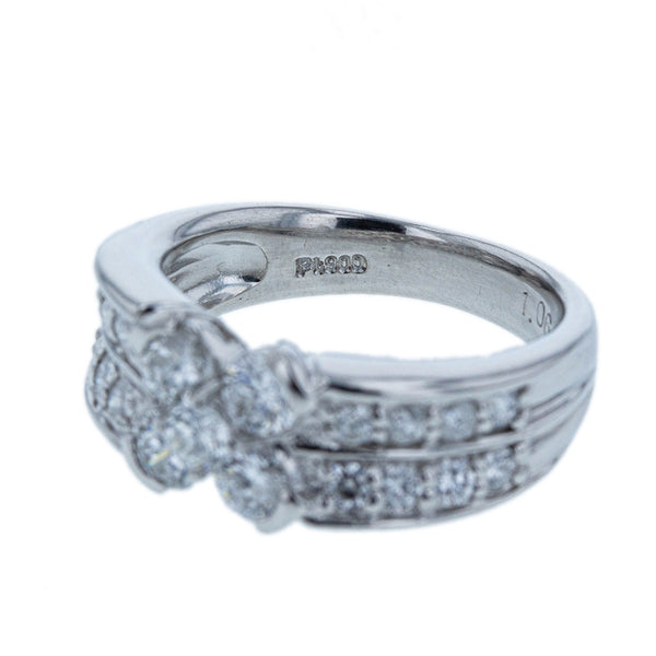 Pt900 プラチナ ダイヤ1.06ct リング 指輪 レディース 9.5号 【中古】