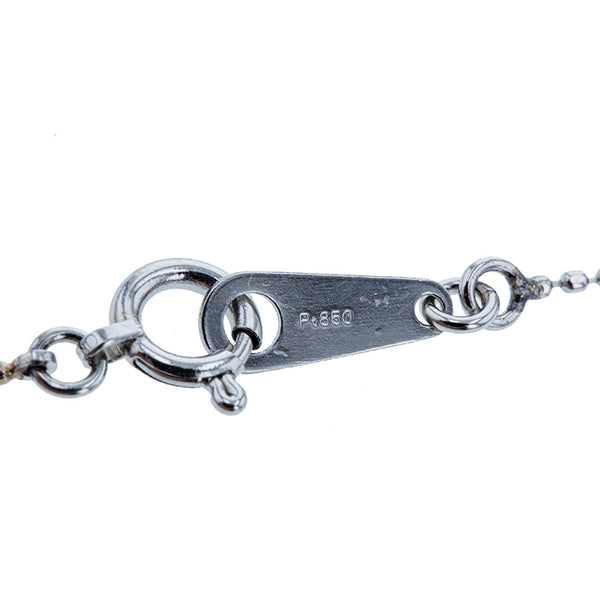 Pt900 プラチナ Pt850 プラチナ ダイヤ0.15ct クロスモチーフ ネックレス レディース 【中古】
