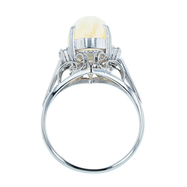 Pt900 プラチナ ウオーターオパール3.06ct ダイヤ0.09ct リング 指輪 レディース 13.5号 【中古】