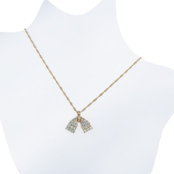 K18YG イエローゴールド ダイヤ0.52ct ネックレス レディース 【中古】