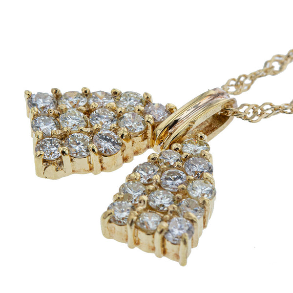 K18YG イエローゴールド ダイヤ0.52ct ネックレス レディース 【中古】