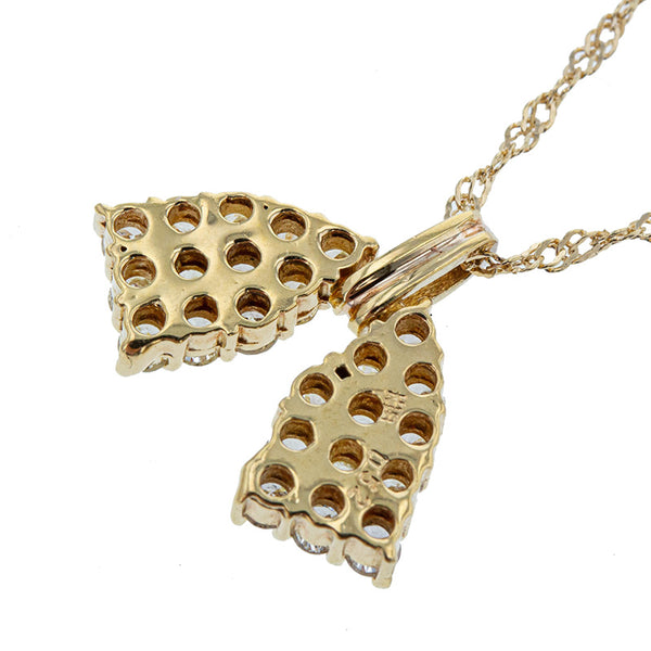 K18YG イエローゴールド ダイヤ0.52ct ネックレス レディース 【中古】