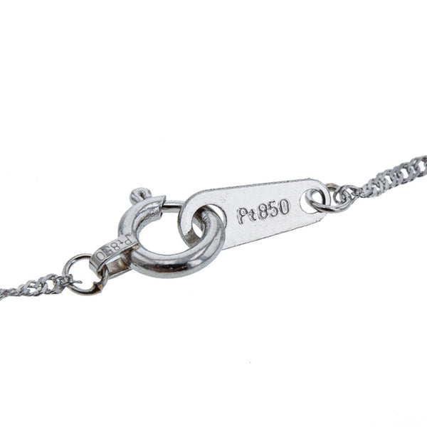 Pt900 プラチナ Pt850 プラチナ ダイヤ0.50ct クロスモチーフ ネックレス レディース 【中古】