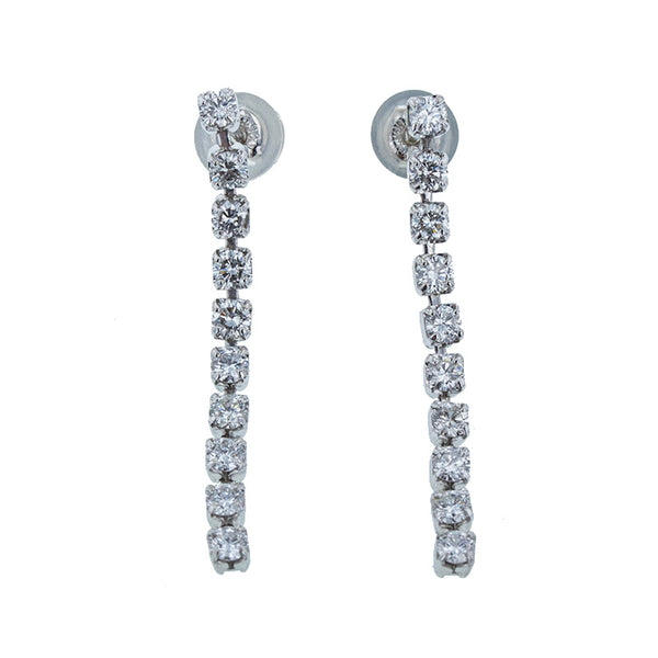Pt900 プラチナ ダイヤ0.50ct×2 ピアス レディース 【中古】