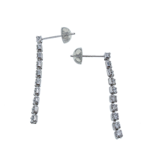 Pt900 プラチナ ダイヤ0.50ct×2 ピアス レディース 【中古】